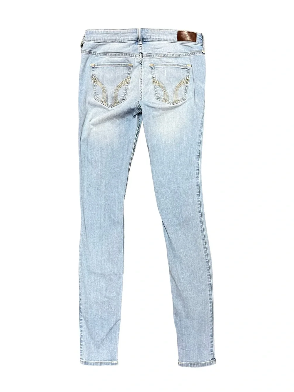 Hollister Women's Low Rise Super Skinny Jeans Light Wash Distressed Size W26 L32
